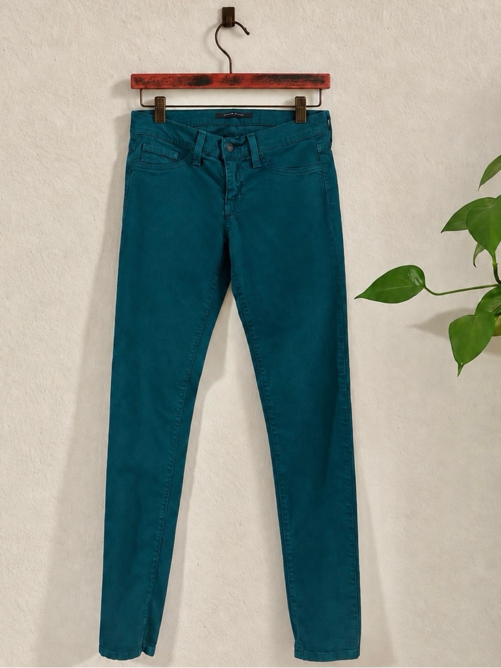 Flying Monkey Teal Skinny Jeans Women’s Size 26 Stretch Made in USA